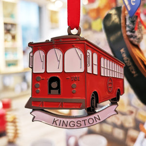 Kingston Trolley Pewter Ornament